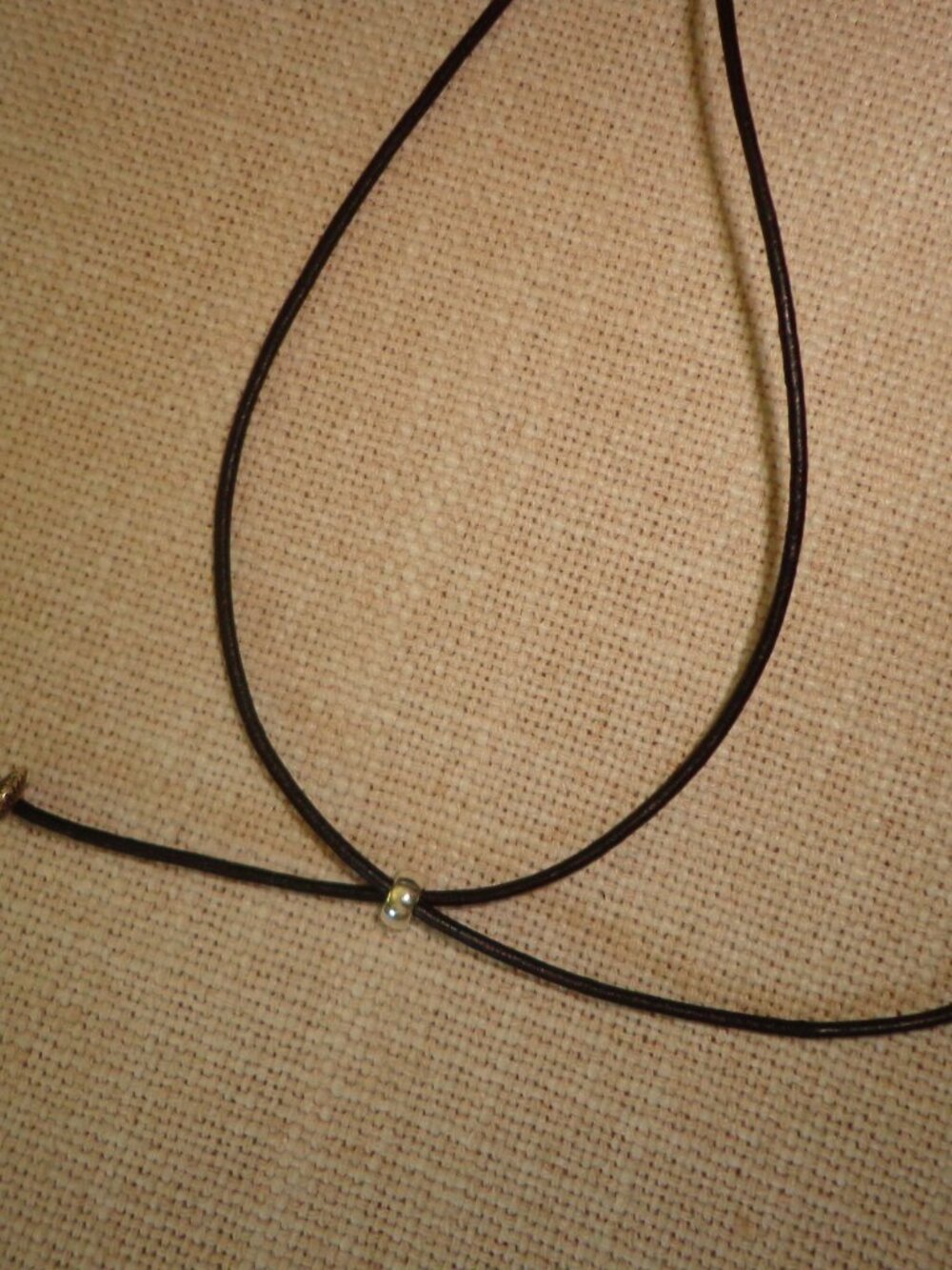 NEWHand Crafted / Hand Polished Mother of Pearl Necklace Leather Cord Adjustable - Picture 6 of 14